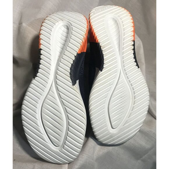 Skechers Boys Girls Slip-On Athletic Shoes Navy & Orange Knit Size 1 - Picture 6 of 9